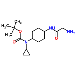 2-Methyl-2-propanyl cyclopropyl[4-(glycylamino)cyclohexyl]carbamate Structure