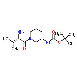 2-Methyl-2-propanyl [1-(L-valyl)-3-piperidinyl]carbamate Structure