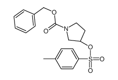 (R)-3-(Toluene-4-sulfonyloxy)-pyrrolidine-1-carboxylic acid benzyl ester Structure