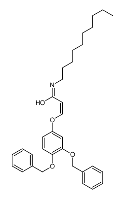 3-[3,4-bis(phenylmethoxy)phenoxy]-N-decylprop-2-enamide结构式