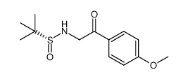 (R)-N-tert-butanesulfinyl 2-(4-methoxyphenyl)-2-oxoethylamine Structure
