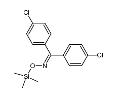 bis(4-chlorophenyl)methanone O-trimethylsilyl oxime Structure