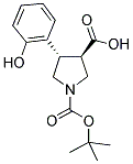 BOC-(TRANS)-4-(2-HYDROXY-PHENYL)-PYRROLIDINE-3-CARBOXYLIC ACID structure