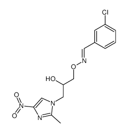 3-Chloro-benzaldehyde O-[2-hydroxy-3-(2-methyl-4-nitro-imidazol-1-yl)-propyl]-oxime Structure
