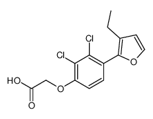 2-[2,3-dichloro-4-(3-ethylfuran-2-yl)phenoxy]acetic acid Structure