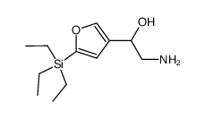 2-Triethylsilyl-4-(1-hydroxy-2-amino-ethyl)furan结构式
