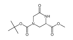 (S )-1-tert-butyl 3-methyl 5-oxopiperazine-1,3-dicarboxylate结构式