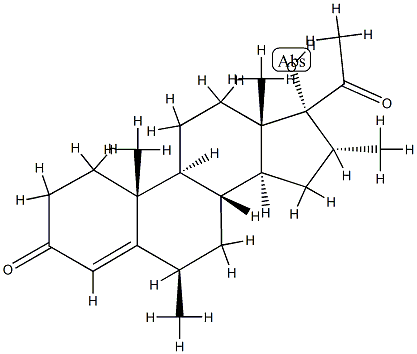 6β,16α-Dimethyl-17-hydroxypregn-4-ene-3,20-dione结构式