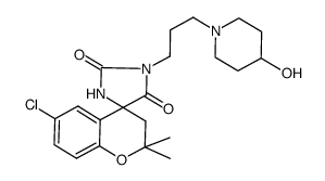 (-)-6-chloro-2,2-dimethyl-1'-<3-(4-hydroxypiperidino)propyl>-spiro--2',5'-dione Structure