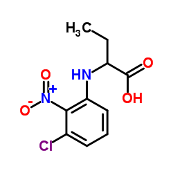 2-[(3-Chloro-2-nitrophenyl)amino]butanoic acid Structure