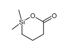 2,2-Dimethyl-1,2-oxasilinan-6-one结构式