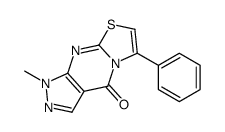 1-Methyl-6-phenylpyrazolo(3,4-d)thiazolo(3,2-a)pyrimidin-4(1H)-one Structure