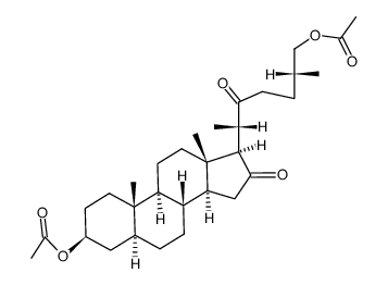 (25R)-3β,26-diacetoxy-5α-cholestane-16,22-dione Structure