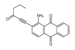 1-amino-2-(3-oxohex-1-ynyl)anthracene-9,10-dione结构式