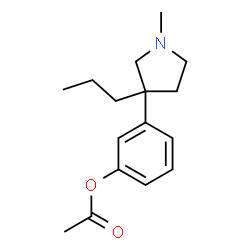 (+)-Acetic acid 3-(1-methyl-3-propyl-3-pyrrolidinyl)phenyl ester structure