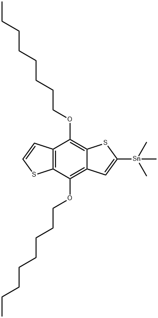 2-三甲基锡-4,8-二辛氧基苯[1,2-B:3,4-B]二噻吩图片
