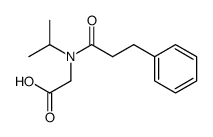 N-2-propyl-N-[(3-phenyl)propionyl]glycine结构式