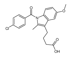 4-[1-(4-chlorobenzoyl)-5-methoxy-2-methylindol-3-yl]butanoic acid结构式
