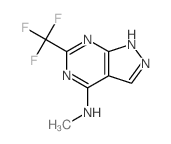 N-methyl-3-(trifluoromethyl)-2,4,8,9-tetrazabicyclo[4.3.0]nona-2,4,7,10-tetraen-5-amine结构式
