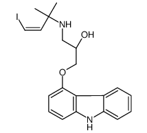 (2S)-1-(9H-carbazol-4-yloxy)-3-[[(E)-4-iodo-2-methylbut-3-en-2-yl]amino]propan-2-ol Structure