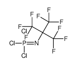 trichloro-[1,1,1,3,3,3-hexafluoro-2-(trifluoromethyl)propan-2-yl]imino-λ5-phosphane结构式