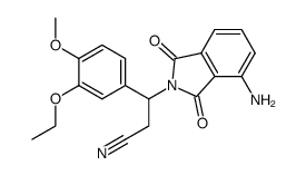 3-(3-aminophthalimido)-3-(3-ethoxy-4-methoxyphenyl)propanenitrile Structure