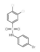 N-(4-bromophenyl)-3,4-dichloro-benzenesulfonamide structure