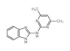 1H-Benzimidazol-2-amine, N-(4,6-dimethyl-2-pyrimidinyl)- Structure