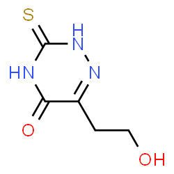 1,2,4-TRIAZIN-5(2H)-ONE, 3,4-DIHYDRO-6-(2-HYDROXYETHYL)-3-THIOXO- Structure