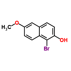 1-Bromo-6-methoxy-2-naphthol结构式