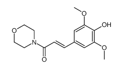 (E)-3-(4-hydroxy-3,5-dimethoxy-phenyl)-1-morpholin-4-yl-prop-2-en-1-on e Structure