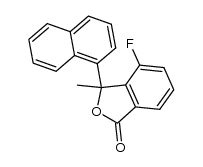 4-fluoro-3-methyl-3-naphthalen-1-yl-3H-isobenzofuran-1-one结构式