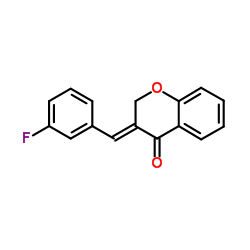 3-[(E)-(3-FLUOROPHENYL)METHYLIDENE]-2,3-DIHYDRO-4H-CHROMEN-4-ONE structure