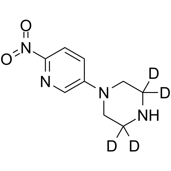 4-(6-Nitro-3-pyridinyl)-piperazine-2,2,6,6-d4 Structure