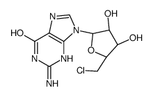 2-amino-9-[(2R,3R,4S,5S)-5-(chloromethyl)-3,4-dihydroxyoxolan-2-yl]-3H-purin-6-one Structure