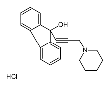 9-(3-piperidin-1-ium-1-ylprop-1-ynyl)fluoren-9-ol,chloride Structure