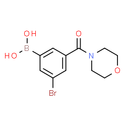 5-Bromo-3-(morpholine-4-carbonyl)phenylboronic acid Structure