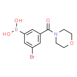 5-Bromo-3-(morpholine-4-carbonyl)phenylboronic acid结构式