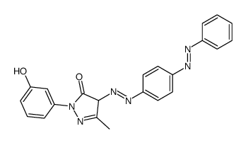 2,4-dihydro-2-(3-hydroxyphenyl)-5-methyl-4-[[4-(phenylazo)phenyl]azo]-3H-pyrazol-3-one结构式