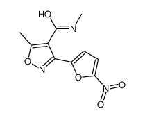 N,5-Dimethyl-3-(5-nitro-2-furyl)-4-isoxazolecarboxamide structure