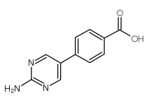 4-(2-aminopyrimidin-5-yl)benzoic acid structure