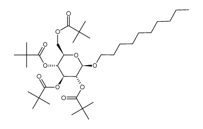 decyl 2,3,4,6-tetra-O-pivaloyl-β-D-glucopyranoside结构式