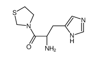 (2S)-2-amino-3-(1H-imidazol-5-yl)-1-(1,3-thiazolidin-3-yl)propan-1-one结构式