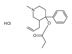 (1-methyl-4-phenyl-3-prop-2-enylpiperidin-4-yl) propanoate,hydrochloride Structure