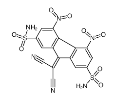 9-(dicyanomethylidene)-4,5-dinitrofluorene-2,7-disulfonamide结构式