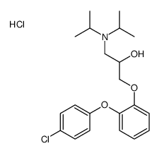 1-[2-(4-chlorophenoxy)phenoxy]-3-[di(propan-2-yl)amino]propan-2-ol,hydrochloride结构式