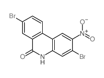 6(5H)-Phenanthridinone,3,8-dibromo-2-nitro- Structure
