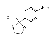 2-(p-aminophenyl)-2-(chloromethyl)-1,3-dioxoloane Structure