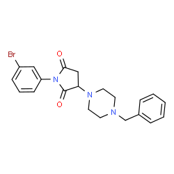 3-(4-Benzyl-1-piperazinyl)-1-(3-bromophenyl)-2,5-pyrrolidinedione structure