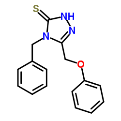 4-Benzyl-5-(phenoxymethyl)-2,4-dihydro-3H-1,2,4-triazole-3-thione Structure